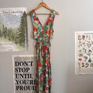 Justify Floral Cutout Maxi Dress Vibrant Summer Boho